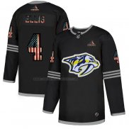 Camiseta Hockey Nashville Predators Ryan Ellis 2020 USA Flag Negro