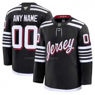 Camiseta Hockey New Jersey Devils Alterno Personalizada Negro