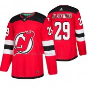 Camiseta Hockey New Jersey Devils Mackenzie Blackwood Primera Autentico Rojo