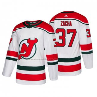 Camiseta Hockey New Jersey Devils Pavel Zacha Alterno Autentico Blanco