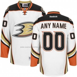 Camiseta Hockey Nino Anaheim Ducks Personalizada Segunda Blanco