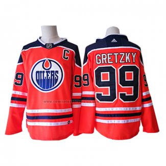 Camiseta Hockey Nino Edmonton Oilers Wayne Gretzky Rojo