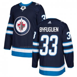 Camiseta Hockey Nino Winnipeg Jets Dustin Byfuglien Primera Autentico Azul