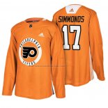 Camiseta Hockey Philadelphia Flyers Wayne Simmonds New Season Practice Naranja