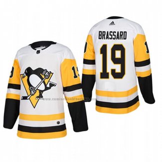 Camiseta Hockey Pittsburgh Penguins Derick Brassard Segunda Autentico Jugador Blanco