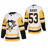 Camiseta Hockey Pittsburgh Penguins Teddy Blueger Segunda Autentico Jugador Blanco