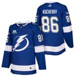 Camiseta Hockey Tampa Bay Lightning Nikita Kucherov Autentico Primera 2018 Azul