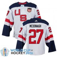 Camiseta Hockey USA Ryan Mcdonagh Premier 2016 World Cup Blanco