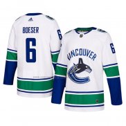 Camiseta Hockey Vancouver Canucks Brock Boeser Autentico Segunda Blanco