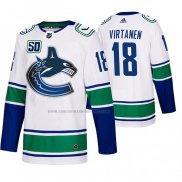 Camiseta Hockey Vancouver Canucks Jake Virtanen 2019-20 Segunda Autentico Blanco