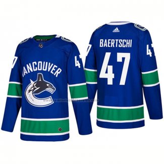 Camiseta Hockey Vancouver Canucks Sven Baertschi Primera Premier 2017-2018 Azul