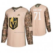 Camiseta Hockey Vegas Golden Knights William Karlsson Veterans Day Camuflaje