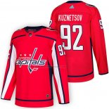 Camiseta Hockey Washington Capitals Evgeny Kuznetsov Autentico Primera 2018 Rojo