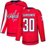 Camiseta Hockey Washington Capitals Ilya Samsonov Primera Autentico Rojo