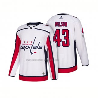 Camiseta Hockey Washington Capitals Tom Wilson Centennial Patch 2018 Blanco