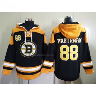 Sudaderas con Capucha Boston Bruins David Pastrnak Negro