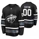 Camiseta Hockey 2019 All Star Minnesota Wild Personalizada Negro