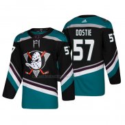 Camiseta Hockey Anaheim Ducks Alex Dostie Alterno 25th Aniversario Autentico Negro