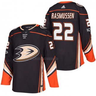 Camiseta Hockey Anaheim Ducks Dennis Rasmussen Primera Autentico 2018 Negro