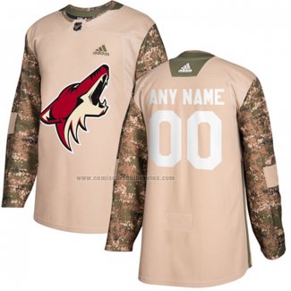 Camiseta Hockey Arizona Coyotes Personalizada Autentico 2017 Veterans Day Camuflaje