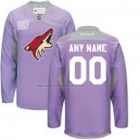 Camiseta Hockey Arizona Coyotes Personalizada Violeta