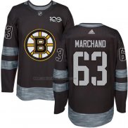 Camiseta Hockey Boston Bruins Brad Marchand 1917-2017 100th Aniversario Negro