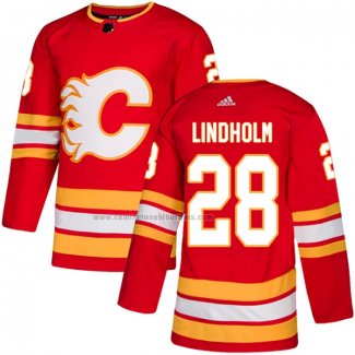 Camiseta Hockey Calgary Flames Elias Lindholm Alterno Autentico Rojo