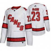 Camiseta Hockey Carolina Hurricanes Brock Mcginn Segunda Autentico Blanco