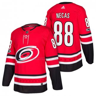 Camiseta Hockey Carolina Hurricanes Martin Necas Primera Autentico 2018 Rojo