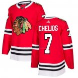 Camiseta Hockey Chicago Blackhawks Chris Chelios Primera Autentico Rojo