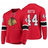 Camiseta Hockey Chicago Blackhawks Jan Rutta Platinum Rojo