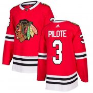 Camiseta Hockey Chicago Blackhawks Pierre Pilote Primera Autentico Rojo