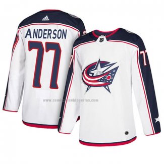 Camiseta Hockey Columbus Blue Jackets Josh Anderson Segunda Blanco