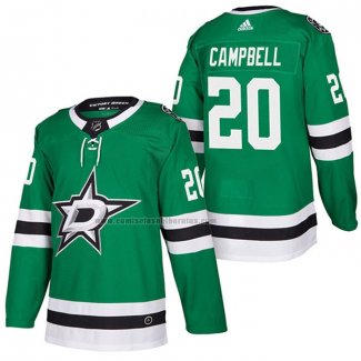 Camiseta Hockey Dallas Stars Brian Campbell Autentico Primera 2018 Verde