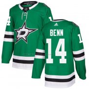 Camiseta Hockey Dallas Stars Jamie Benn Primera Autentico Stitched Verde