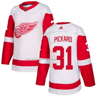 Camiseta Hockey Detroit Red Wings Calvin Pickard Road Autentico Blanco