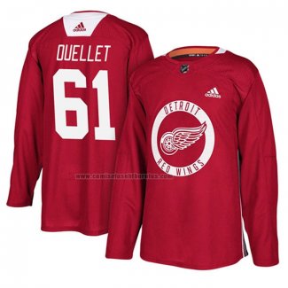 Camiseta Hockey Detroit Red Wings Xavier Ouellet New Season Practice Rojo