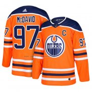 Camiseta Hockey Edmonton Oilers Connor Mcdavid Primera Autentico Naranja