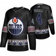 Camiseta Hockey Edmonton Oilers Kris Russell Breakaway Negro