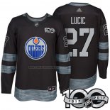 Camiseta Hockey Edmonton Oilers Milan Lucic 1917-2017 100th Aniversario Negro