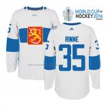 Camiseta Hockey Finlandia Pekka Rinne Premier 2016 World Cup Blanco