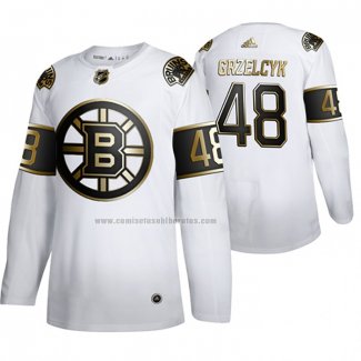 Camiseta Hockey Golden Edition Boston Bruins Matt Grzelcyk Limited Blanco