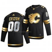 Camiseta Hockey Golden Edition Calgary Flames Personalizada Limited Autentico 2020-21 Negro