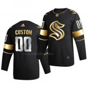 Camiseta Hockey Golden Edition Seattle Kraken Personalizada Limited Autentico 2020-21 Negro