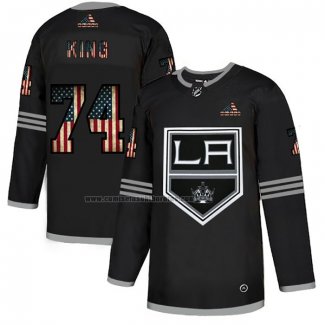 Camiseta Hockey Los Angeles Kings Dwight King 2020 USA Flag Negro