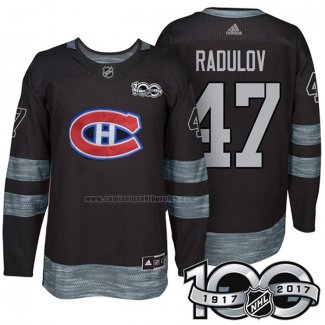 Camiseta Hockey Montreal Canadiens Alexander Radulov 1917-2017 100th Aniversario Negro