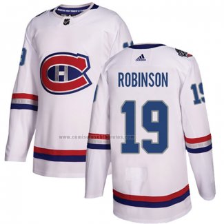 Camiseta Hockey Montreal Canadiens Larry Robinson Autentico 2017 100 Classic Blanco