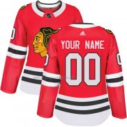 Camiseta Hockey Mujer Chicago Blackhawks Personalizada Primera Rojo