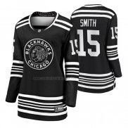 Camiseta Hockey Mujer Chicago Blackhawks Zack Smith Premier Alterno Negro