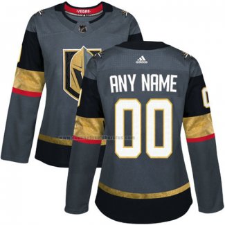 Camiseta Hockey Mujer Vegas Golden Knights Personalizada Primera Gris